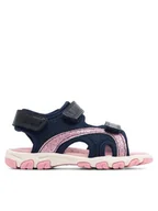 Buty dla dziewczynek - Nelli Blu Sandały CM2110499SG Granatowy - miniaturka - grafika 1