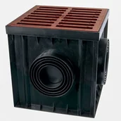 Rynny i akcesoria - Studnia 300 x 300 krata PVC A15 brąz ø75, 90, 110, 125, 140, 160 cm MAXPOL - miniaturka - grafika 1