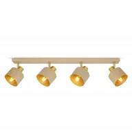 Lampy sufitowe - Lampa sufitowa Plafon Żyrandol Kaszmir Ecru Beżowa 485-BG4 Pokoju Sypialni - miniaturka - grafika 1