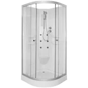 Kabiny z hydromasażem - Kabina prysznicowa zabudowana na niskim brodziku 90x90 cm - miniaturka - grafika 1