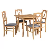 Stoły z krzesłami - Zestaw stół i 4 krzesła drewniane OSLO 1 L + NILO 11 - miniaturka - grafika 1