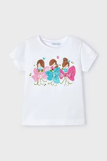 Koszulki dla dziewczynek - Mayoral t-shirt dziecięcy kolor zielony - grafika 1