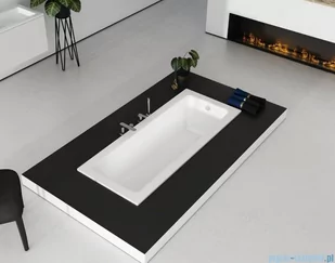 Schedpol Schedline Milos Set wanna prostokątna z nośnikiem styropianowym 160x70 cm 3WSP.MS1P-16070 - Wanny - miniaturka - grafika 4