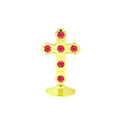 Figurki dekoracyjne - Crystocraft, miniaturka-figurka pozłacana Swarovski - KRZYŻ - miniaturka - grafika 1