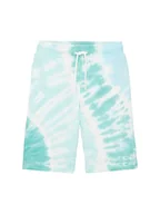 Spodenki damskie - TOM TAILOR Chłopięce dziecięce szorty dresowe ze wzorem, 31737 - Blue Tie Dye Design, 152 - miniaturka - grafika 1
