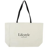 Torby i wózki na zakupy - Torba shopper lifestyle and more biała 5905896139979 - miniaturka - grafika 1
