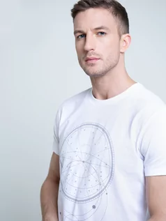 Koszulki i topy damskie - Koszulka męska z motywem astrologicznym biała Septimus 101 - grafika 1