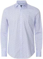 Koszule męskie - Hackett London Męska koszula z nadrukiem Sea Shell, biały/niebieski, M - miniaturka - grafika 1