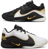 Buty dla dziewczynek - Nike Buty Nike Lebron XXII BHM GS r. 37 1/2 czarno-białe - miniaturka - grafika 1