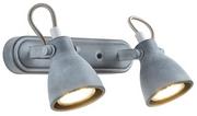 Lampy ścienne - Candellux Lighting podwójny kinkiet szary ASH 92-64400 metalowe reflektorki z regulacją spoty matowe 92-64400 - miniaturka - grafika 1