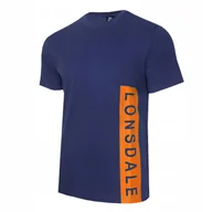 Koszulki męskie - LONSDALE T-shirt Koszulka 21161 Bawełna GRANAT S - miniaturka - grafika 1