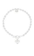 Bransoletki - Bransoletka z pereł ze srebrnym diamentem 16 cm - miniaturka - grafika 1