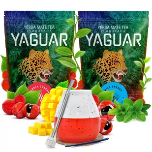 Zestaw yerba mate Yaguar tykwa ceramiczna bombilla - Yerba Mate - miniaturka - grafika 1