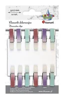 Pozostałe akcesoria dla plastyków - Titanum Ozdoba drewniana Klamerki ombre 7x45mm mix 12szt - miniaturka - grafika 1