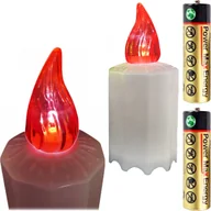 Lampiony i znicze - Wkład Led Czerwony Do Zniczy Znicza Wkłady Znicz Duży Na Baterie 2X R6 - miniaturka - grafika 1