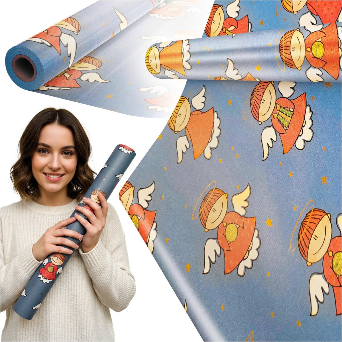 Papier Do Pakowania Prezentów 20 Metrów Megarolka Świąteczny Do Paczek
