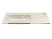 Umywalki - Umywalka wpuszczana w blat, prostokątna, biała, 113 x 50 cm - miniaturka - grafika 1