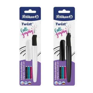 Pióro wieczne Twist do kaligrafii P457 + 3 naboje - PELIKAN - Pióra wieczne - miniaturka - grafika 1