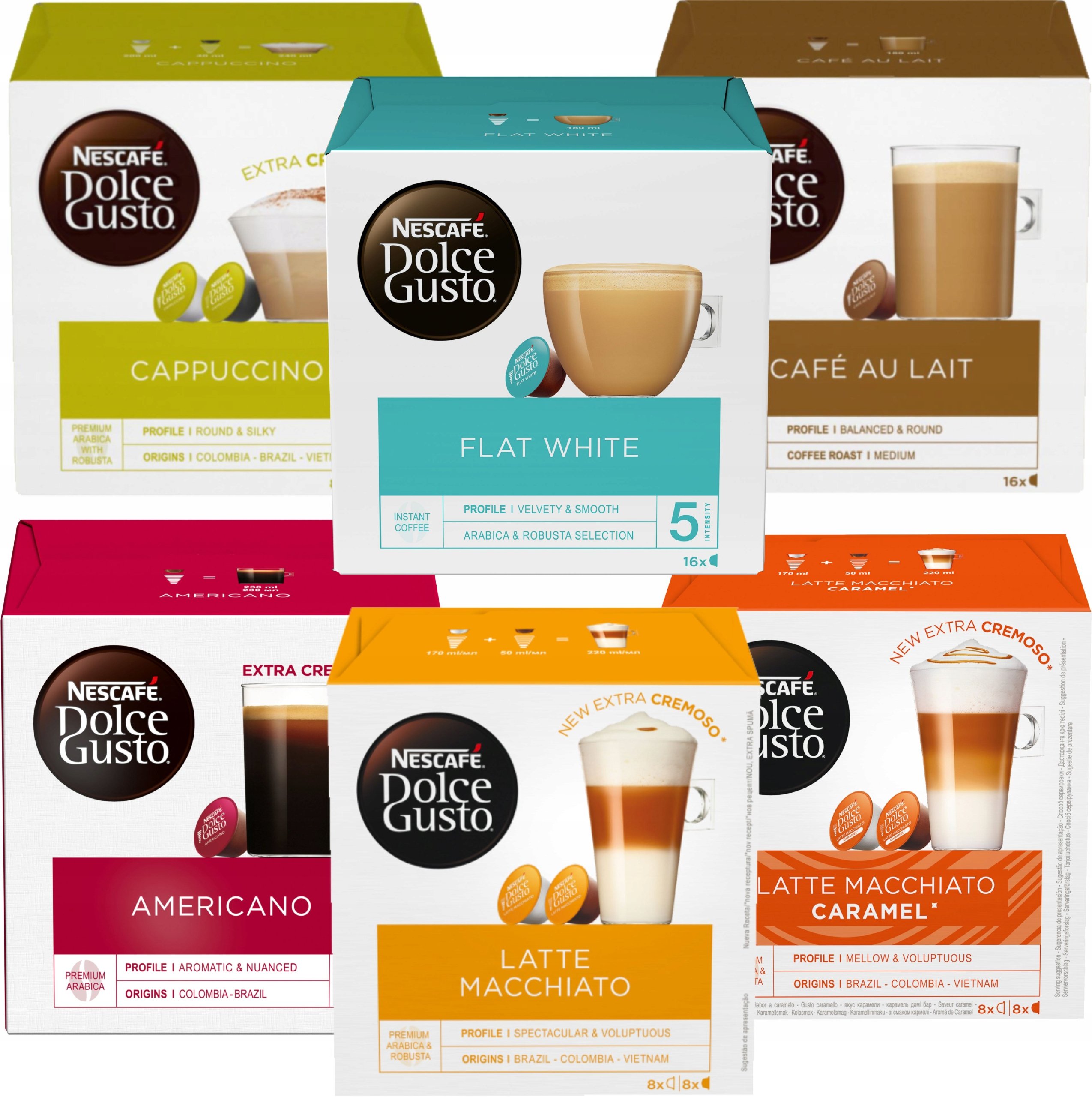 Kapsułki Nescafe Dolce Gusto Zestaw 6 x 16