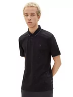 Koszulki męskie - TOM TAILOR Denim Męska koszulka polo, 32087-Black White Minimalny Print, M 1037034, 32087 – czarno-biały minimalny nadruk, M - miniaturka - grafika 1