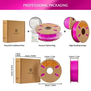 ERYONE 1.75mm High Speed PLA  3D Printing Filament 1KG Magenta - Filamenty i akcesoria do drukarek 3D - miniaturka - grafika 6