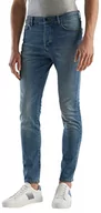 Spodnie męskie - United Colors of Benetton Spodnie męskie 4Gz757B98 dżinsy, jasnoniebieskie Denim 913, 38 cm, Jasnoniebieski Denim 913, 38 - miniaturka - grafika 1