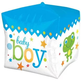 Amscan Balon foliowy "Baby Boy Blue", 15" QBZ 28381 - Baby shower i roczek - miniaturka - grafika 1