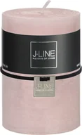 Świece - Świeca cylindryczna J-Line - pudrowy róż - 48 godzin - średnia - 6 sztuk - miniaturka - grafika 1