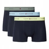 Majtki męskie - TOMMY HILFIGER BOKSERKI MĘSKIE MAJTKI 3P WB TRUNK GRANATOWE r.M - miniaturka - grafika 1