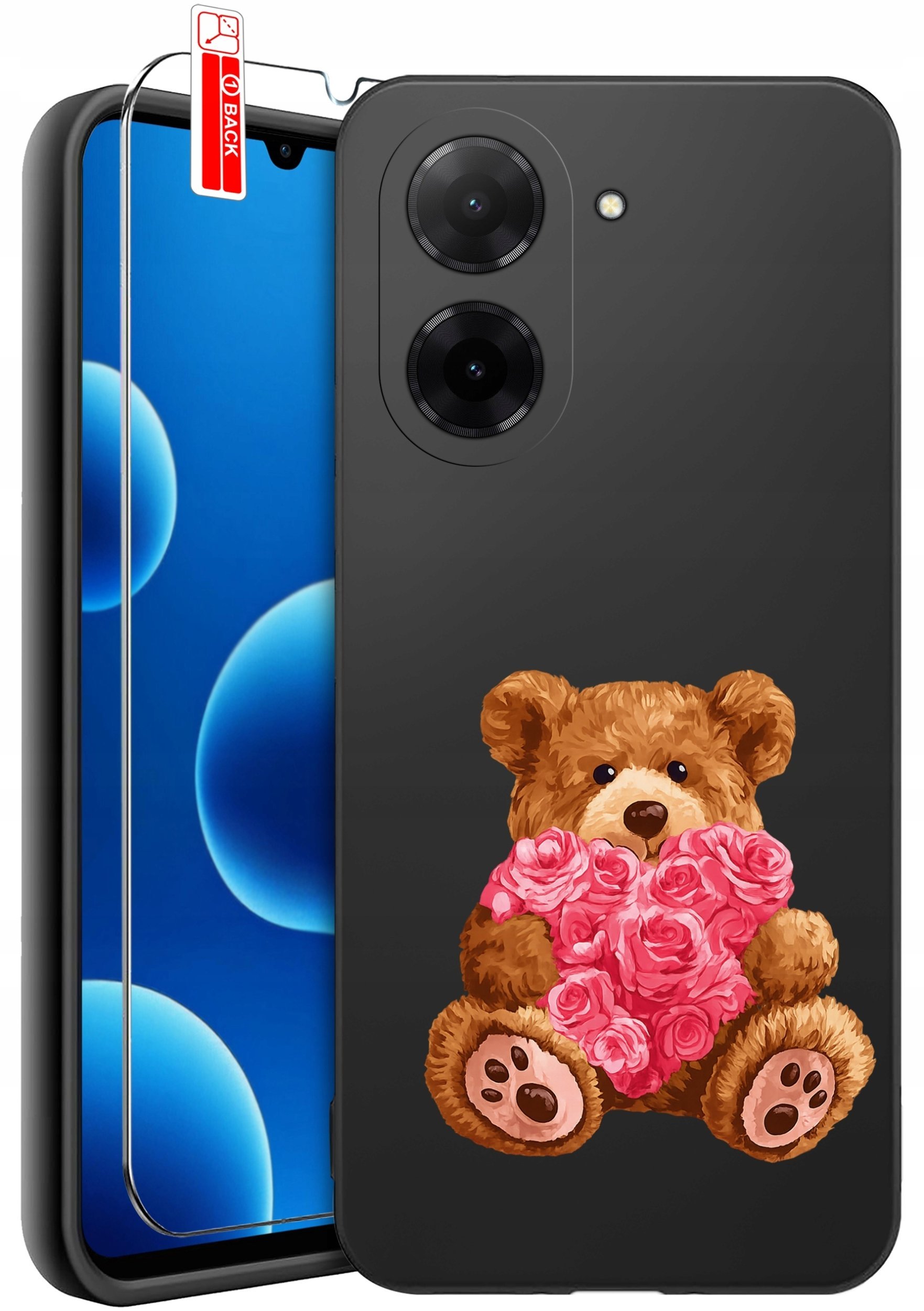 ETUI do Xiaomi Redmi A5 WZORY SILIKONOWE MATT CASE + SZKŁO 9H