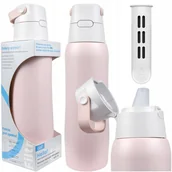 Shakery i bidony sportowe - Butelka Filtrująca Bidon Stalowy ze słomką Dafi Solid Steel 0,8l + 1x Filtr - miniaturka - grafika 1