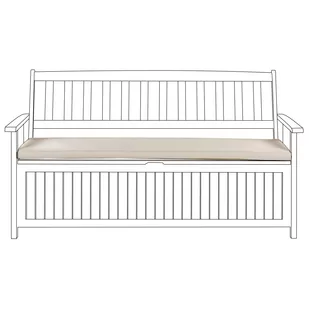 Poduszka na ławkę ogrodową 45 x 148 cm beżowoszara SOVANA - Poduszki ogrodowe - miniaturka - grafika 1