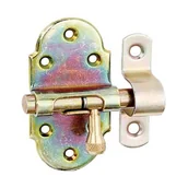 Zawiasy, okucia i inne akcesoria - Rygiel z blokadą ze sprężyną ocynkowany 40 x 75 x ⌀9 - miniaturka - grafika 1