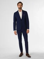 Garnitury - Finshley & Harding Męski garnitur Mężczyźni Slim Fit niebieski jednolity, 42 - miniaturka - grafika 1