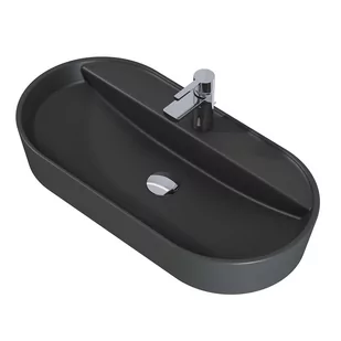 Elita 145108 UMYWALKA BABETTE 80x40 BLAT CERAM ANTHRACITE MATT - Umywalki - miniaturka - grafika 1