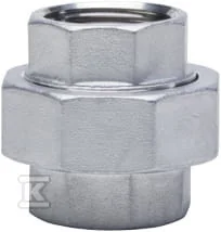 Dwuzłączka gwintowana ze stali nierdzewnej nakrętna płaska 1 1/4" - Łączniki, trójniki, kształtki - miniaturka - grafika 1