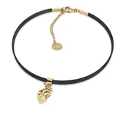 Naszyjniki - Choker serce anatomiczne, srebro 925 : Srebro - kolor pokrycia - Pokrycie żółtym 18K złotem - miniaturka - grafika 1