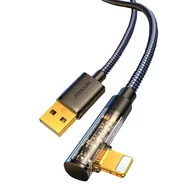 Kable komputerowe i do monitorów - Joyroom kabel Lightning kątowy - USB do szybkiego ładowania i transferu danych 2.4A 1,2 m czarny (S-UL012A6) - miniaturka - grafika 1