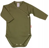 Body dla niemowląt - Body KOPERTOWE polskie KHAKI Oliwka r 62 KLEKLE - miniaturka - grafika 1