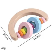 Gryzaki dla dzieci - Drewniana Grzechotka, Chwytak Dla Niemowlaka - miniaturka - grafika 1
