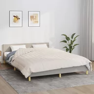 Koce - Vidaxl Koc Obciążeniowy, Kremowy, 220X235 Cm, 11 Kg, Tkanina - miniaturka - grafika 1