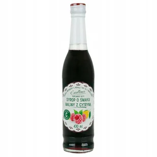 Excellence Syrop Malinowy z Cytryną Źródło Witaminy C Suplement 430 ml - Syropy i koncentraty owocowe - miniaturka - grafika 1