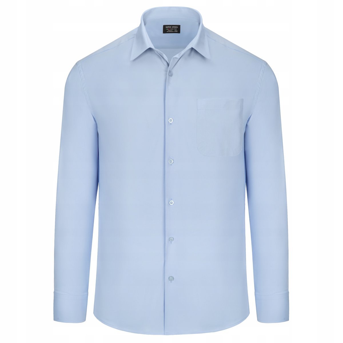Koszula Błękitna Elegancka Klasyczna - Bawełna 40/41