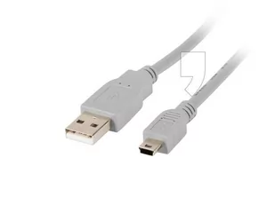 Lanberg Lanberg Kabel Lanberg CA-USBK-10CC-0018-S (USB 2.0 M - Mini USB, USB 2.0 M; 1,8m; kolor szary) 2_48966 - Kable komputerowe i do monitorów - miniaturka - grafika 4