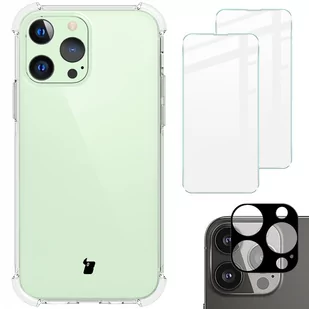 Bizon Etui + 2x szkło + obiektyw Case Clear iPhone 13 Pro przezroczyste BCCIP13PCL - Etui i futerały do telefonów - miniaturka - grafika 1