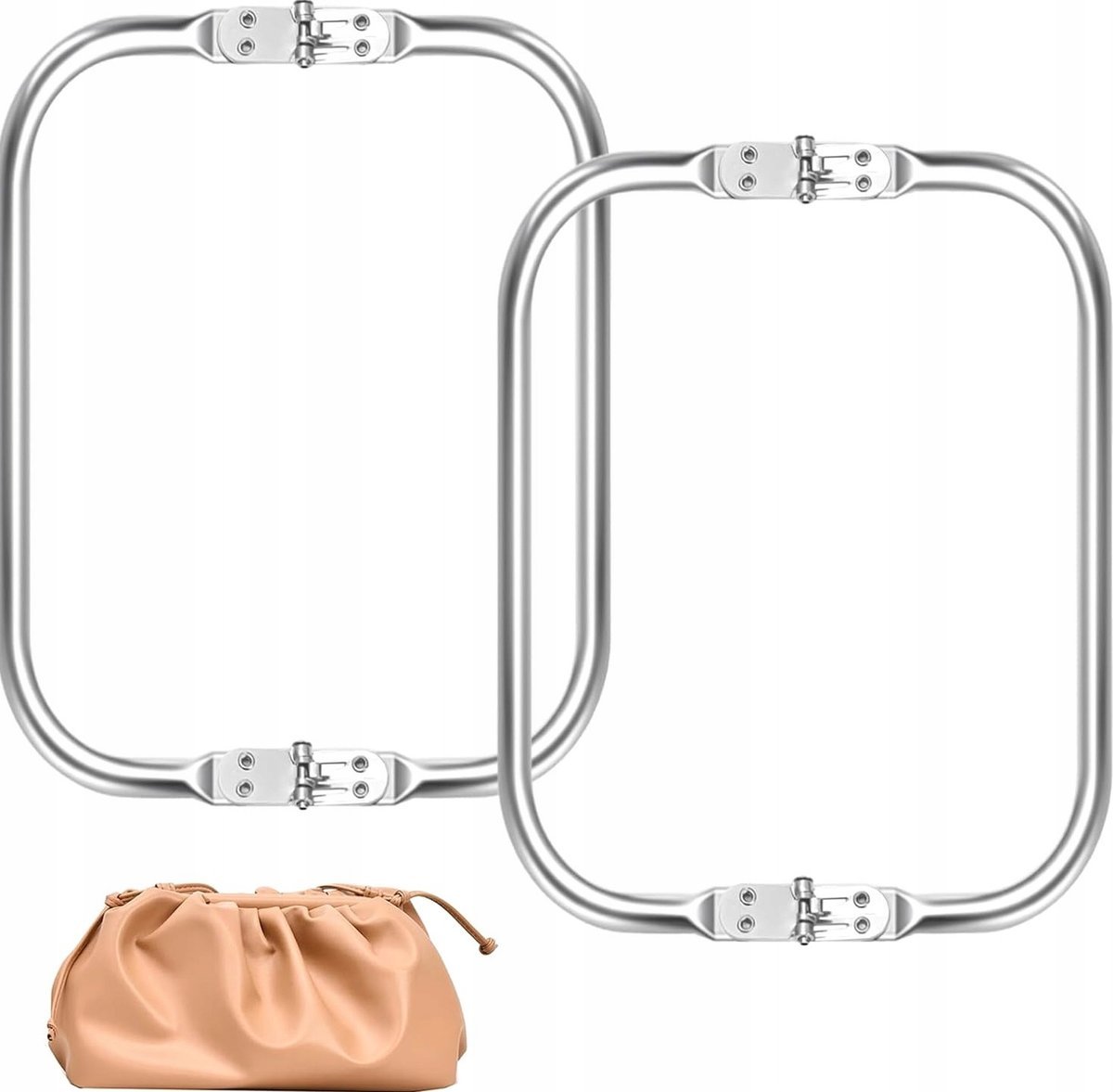 RAMA 25 CM 2 SZTUKI ALUMINIOWA RAMKA ELASTYCZNA WNĘTRZNA DO TOREBKI DIY