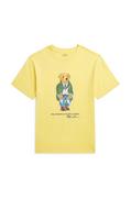 Koszulki dla chłopców - Polo Ralph Lauren t-shirt bawełniany dziecięcy kolor żółty z nadrukiem - miniaturka - grafika 1