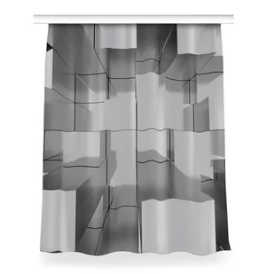 Klasyczna zasłona kolory wzór 150x200 Szare kafle, Fabricsy - Zasłony - miniaturka - grafika 1