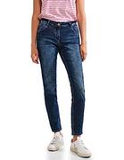 Spodnie damskie - Cecil Damskie spodnie jeansowe Loose, Authentic Mid Blue Wash, 29W / 30L - miniaturka - grafika 1