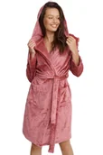 Szlafroki damskie - Szlafrok Glossy 41066 brudny róż - miniaturka - grafika 1